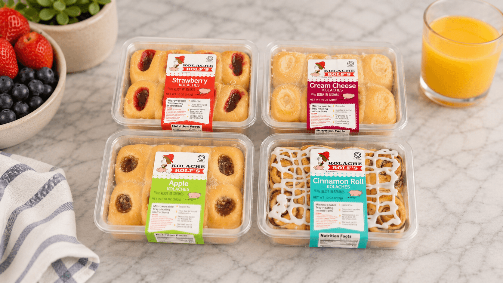 5L Baking Co. wholesale kolache products on a retail shelf