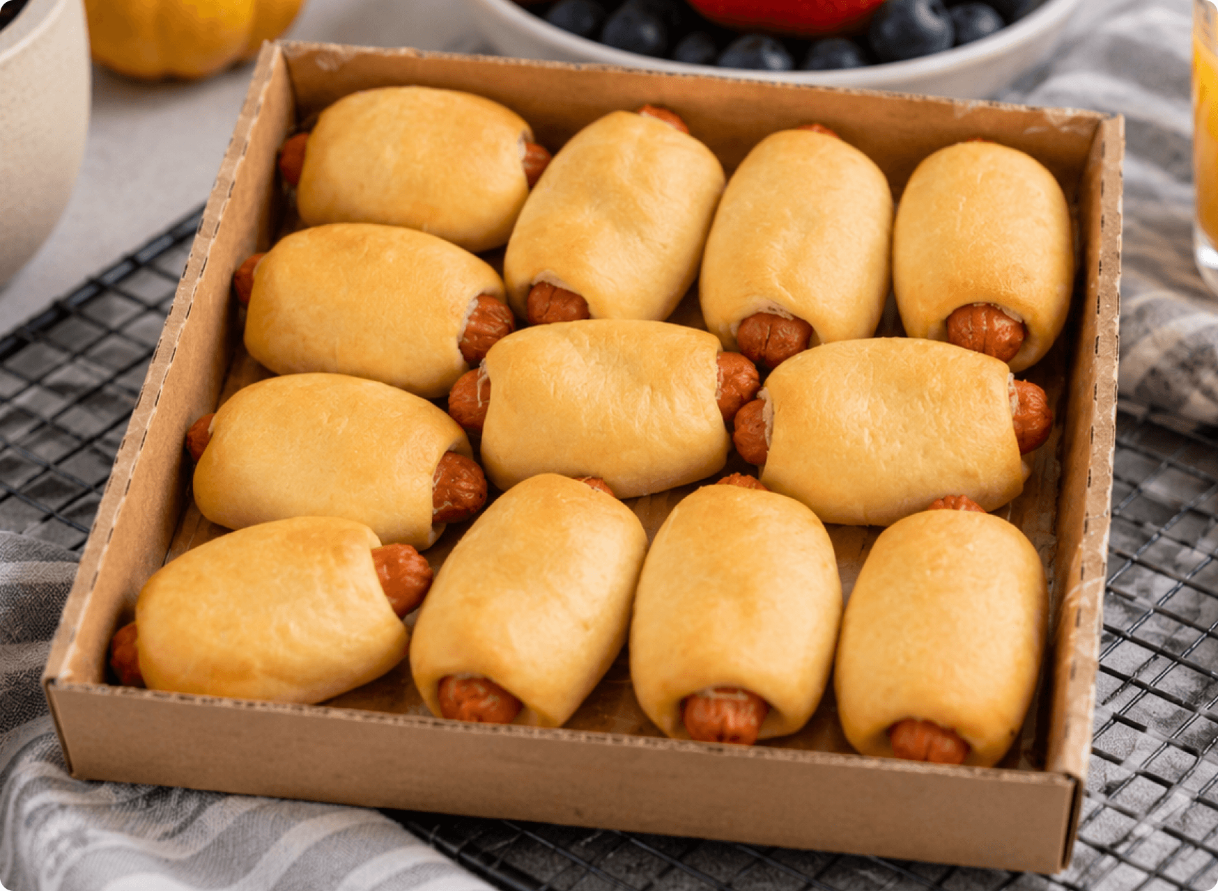 Fresh kolaches ready for distribution
